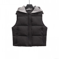 Women's Fashion Hooded Puffer Vest Winter Warm Spliced Quilted Sleeveless Jacket With Zipper Buttons Casual Cotton Filled Outerwear For Women Women's Fashion Hooded Puffer Vest Winter Warm Spliced Quilted Sleeveless Jacket With Zipper Buttons Casual Cotton Filled Outerwear For Women