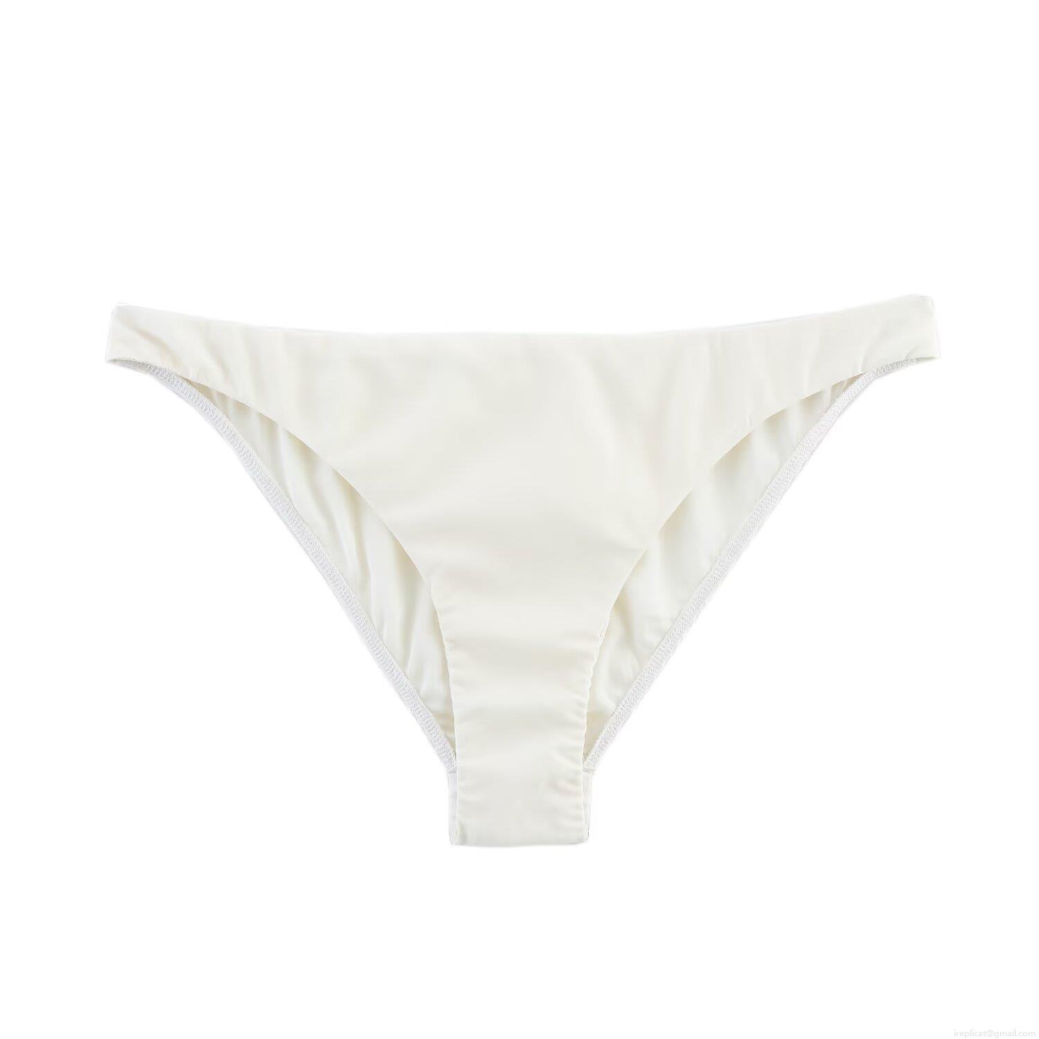 Women's Sexy Triangle Cup Bikini Set With Metal Pendant Halter Wrap Around Straps Solid Color Beachwear Bra And Low Waist Panties Swimwear Party Wear