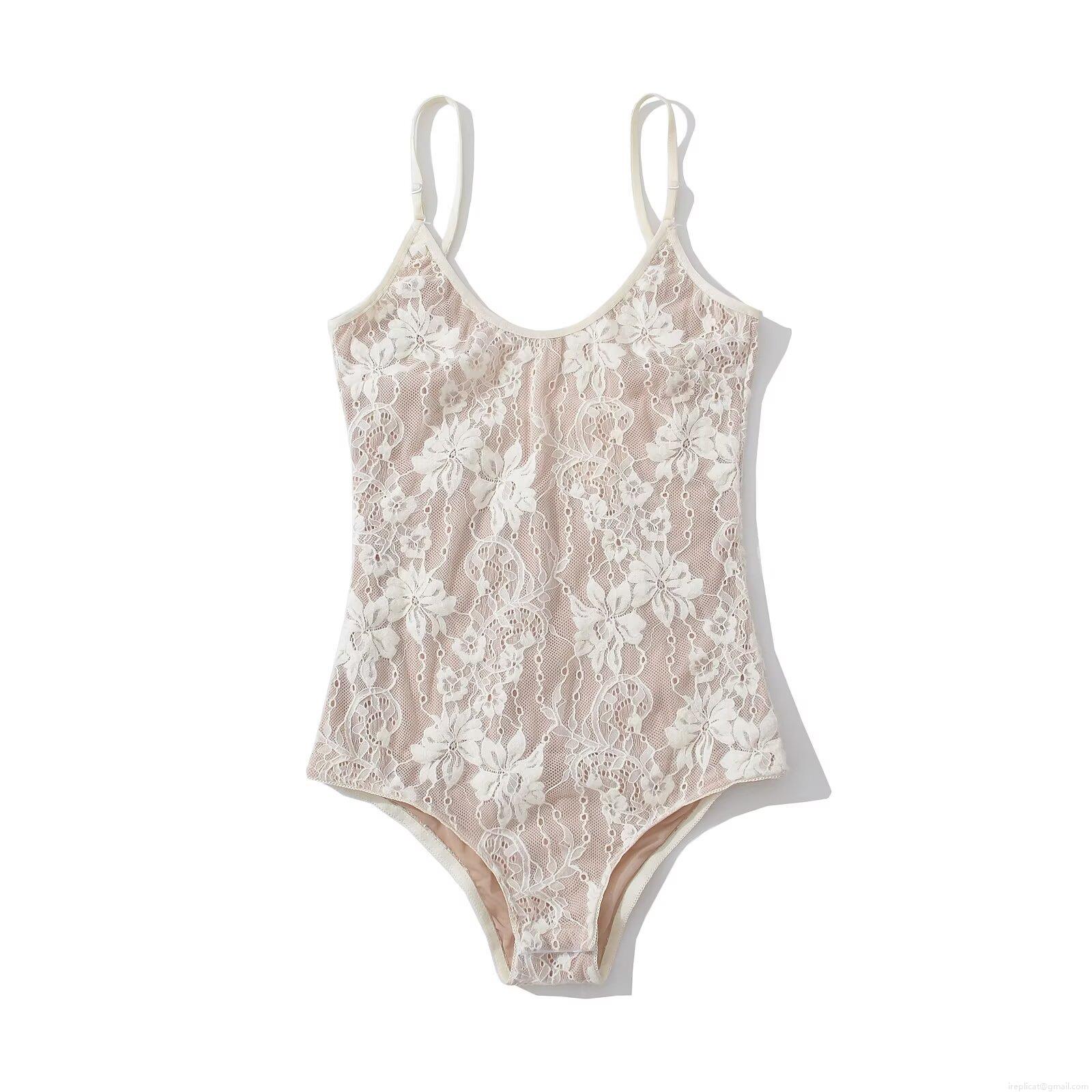 Sexy Floral Lace Bodysuit V-Neck Backless Spaghetti Strap Sleeveless Top For Women Summer Clubwear Party Streetwear Fashion