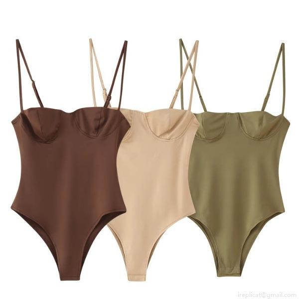 Women Sexy Satin Underwire Bodysuit Spaghetti Strap Slim Fit Sleeveless Leotard Top For Summer Vacation Party Casual Streetwear Women Sexy Satin Underwire Bodysuit Spaghetti Strap Slim Fit Sleeveless Leotard Top For Summer Vacation Party Casual Streetwear