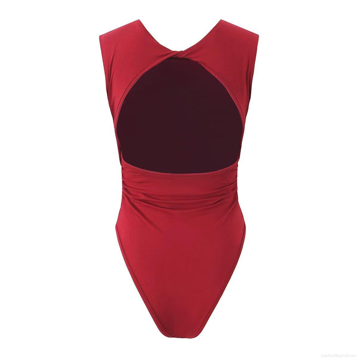 Women's Ruched Sleeveless Bodysuit Round Neck Backless Sexy Hollow Out Slim Fit Leotard Top 93% Rayon 7% Spandex Stretchy One Piece Clubwear