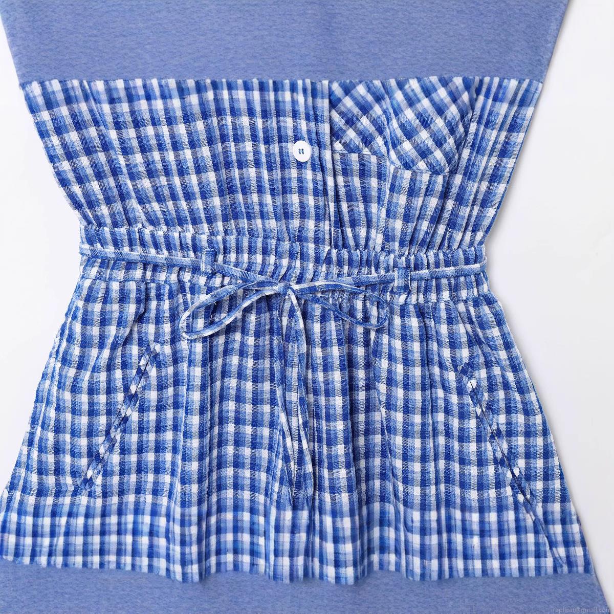 Women Gingham Check Sleeveless Romper Lapel Neck Single Breasted Jumpsuit With Drawstring Waist Summer Casual Shorts Playsuit Outfits