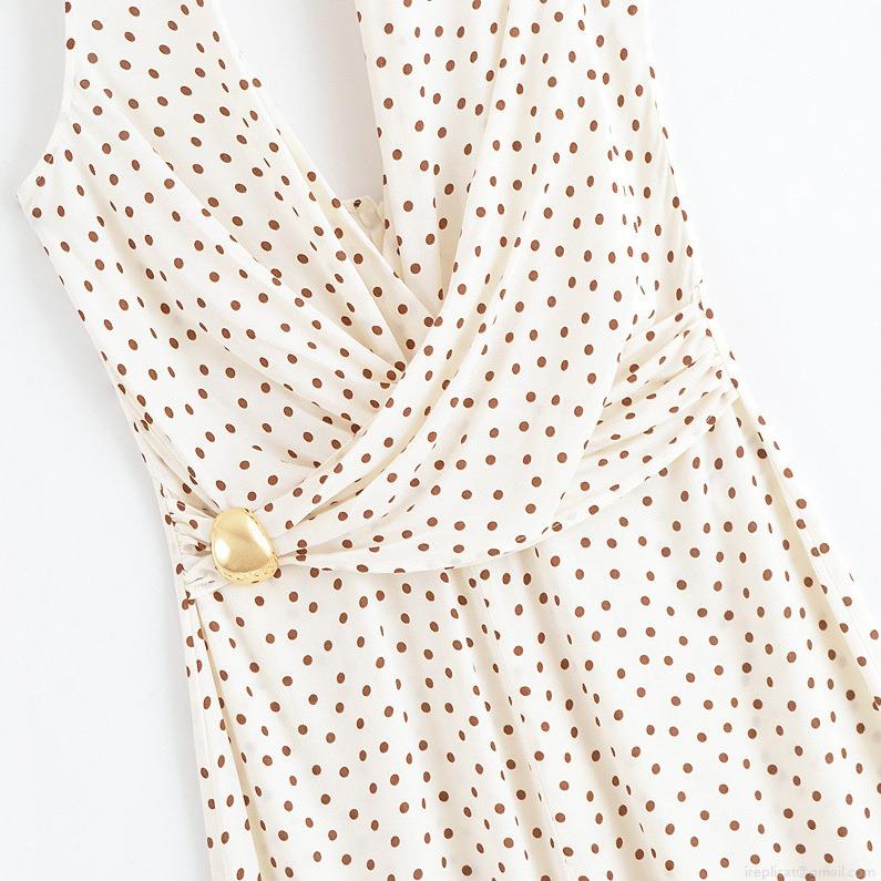 Women's Sexy Backless Polka Dot Halter Jumpsuit Elegant Sleeveless Wide Leg Long Pants Summer Vacation Party One Piece Romper Outfit