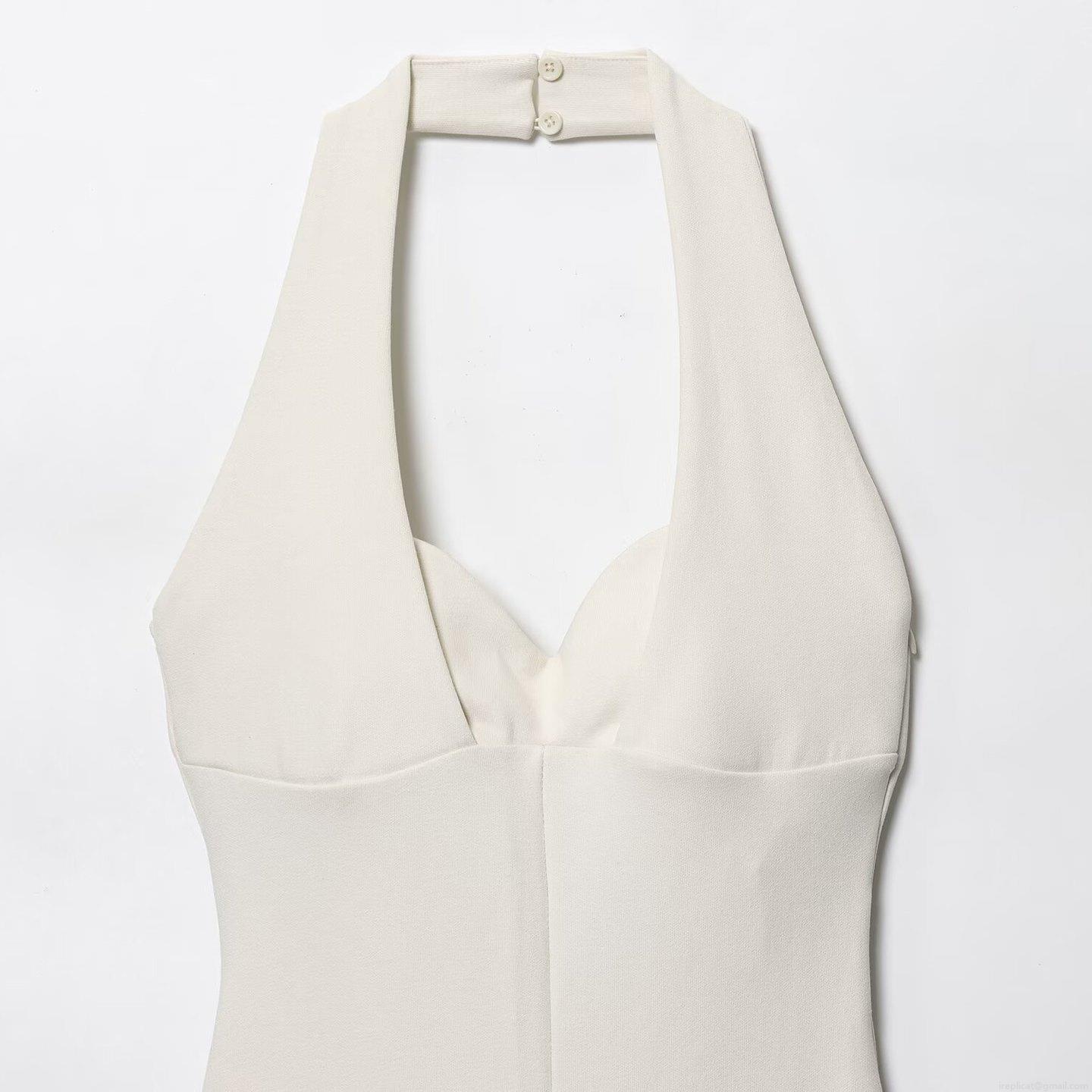 Sexy Halter Neck Backless Flared Jumpsuit Women Elegant Deep V Neck Slim Fit Bell-Bottom One-Piece Bodysuit Polyester Spandex Evening Party Clubwear