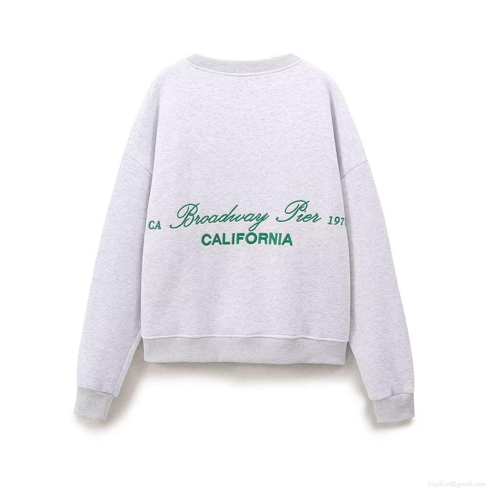 Women's Casual Heather Grey Fleece Lined Two Piece Set San Diego Letter Print Sweatshirt And Drawstring Sweatpants Pullover Jogger Suit