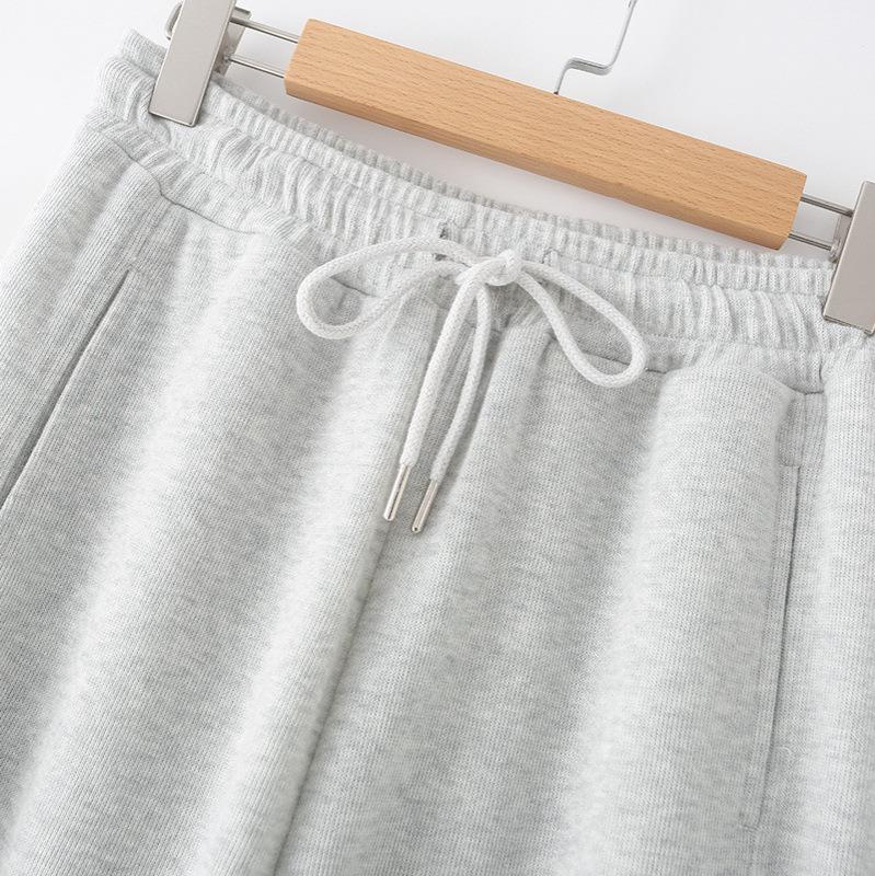 Women's Casual Hoodie and Jogger Set Heather Grey Polyester Spandex Solid Color Long Sleeve Hooded Sweatshirt Drawstring Sweatpants For Running Sports Loungewear