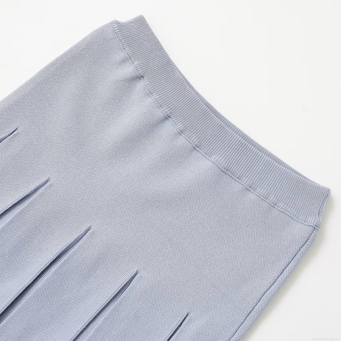 Women's Elegant Knit Two Piece Set Jeweled Neck Short Sleeve Top And High Waist Pleated Mini Skirt Summer Casual Office Wear Sweet Chic Outfits