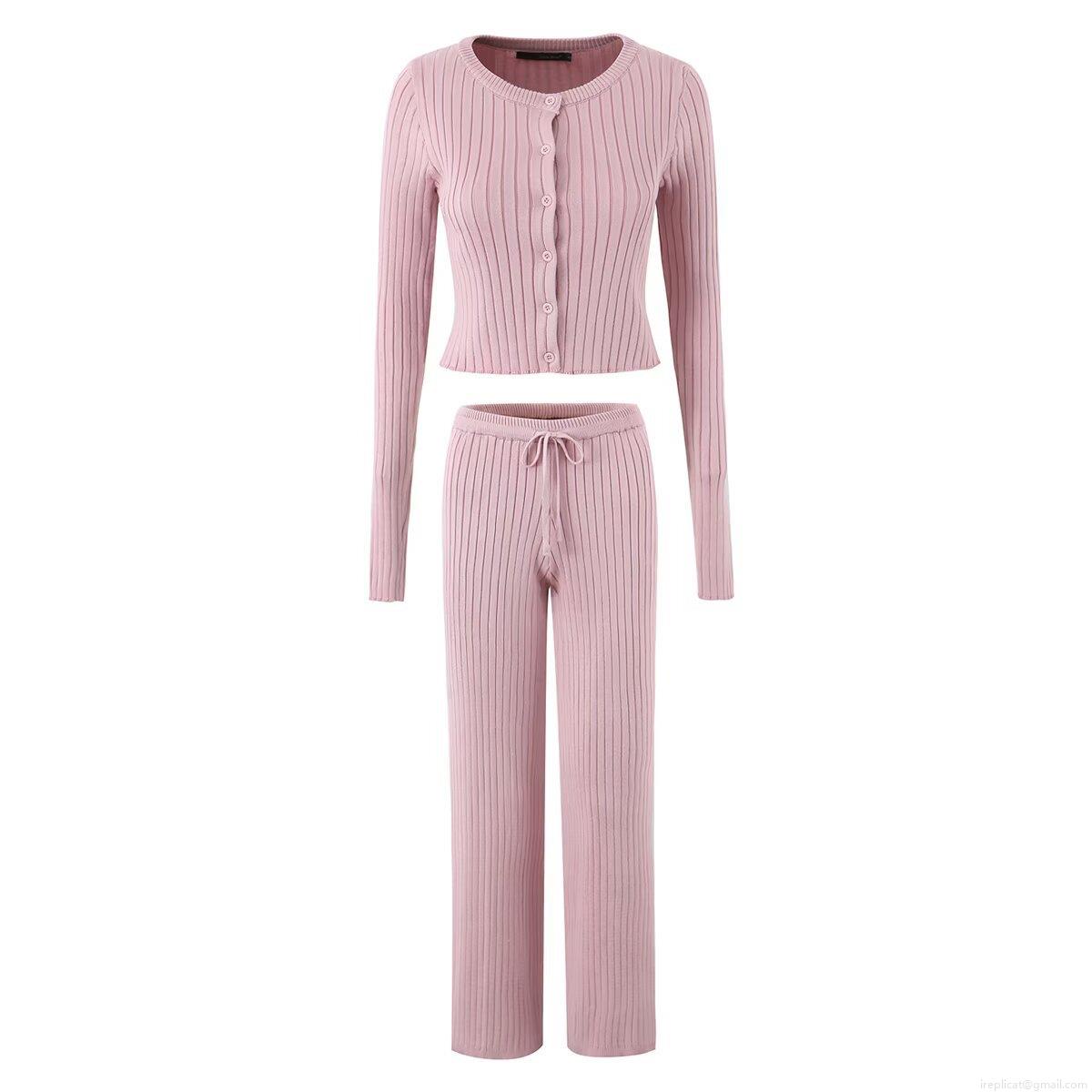 Women's Casual Ribbed Knit 2 Piece Set Cardigan Camisole High Waist Shorts Skirt Wide Leg Pants Solid Color Viscose Blend Loungewear Streetwear Outfits For Women