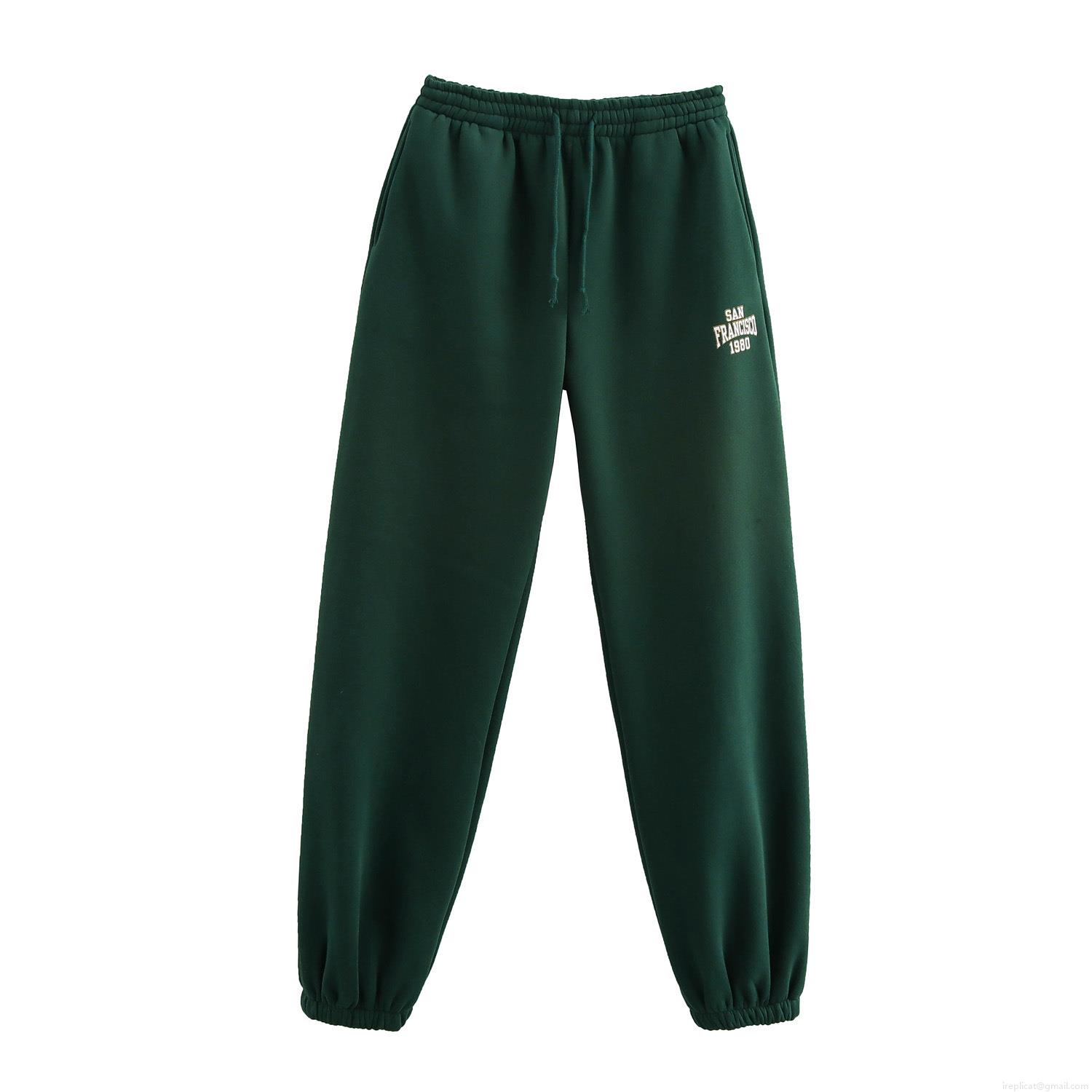 Women's Loungewear Set Cotton Blend Fleece San Francisco 1980 Print Sweatshirt And Jogger Pants American College Style Two Piece Outfits Casual Sporty Tracksuit