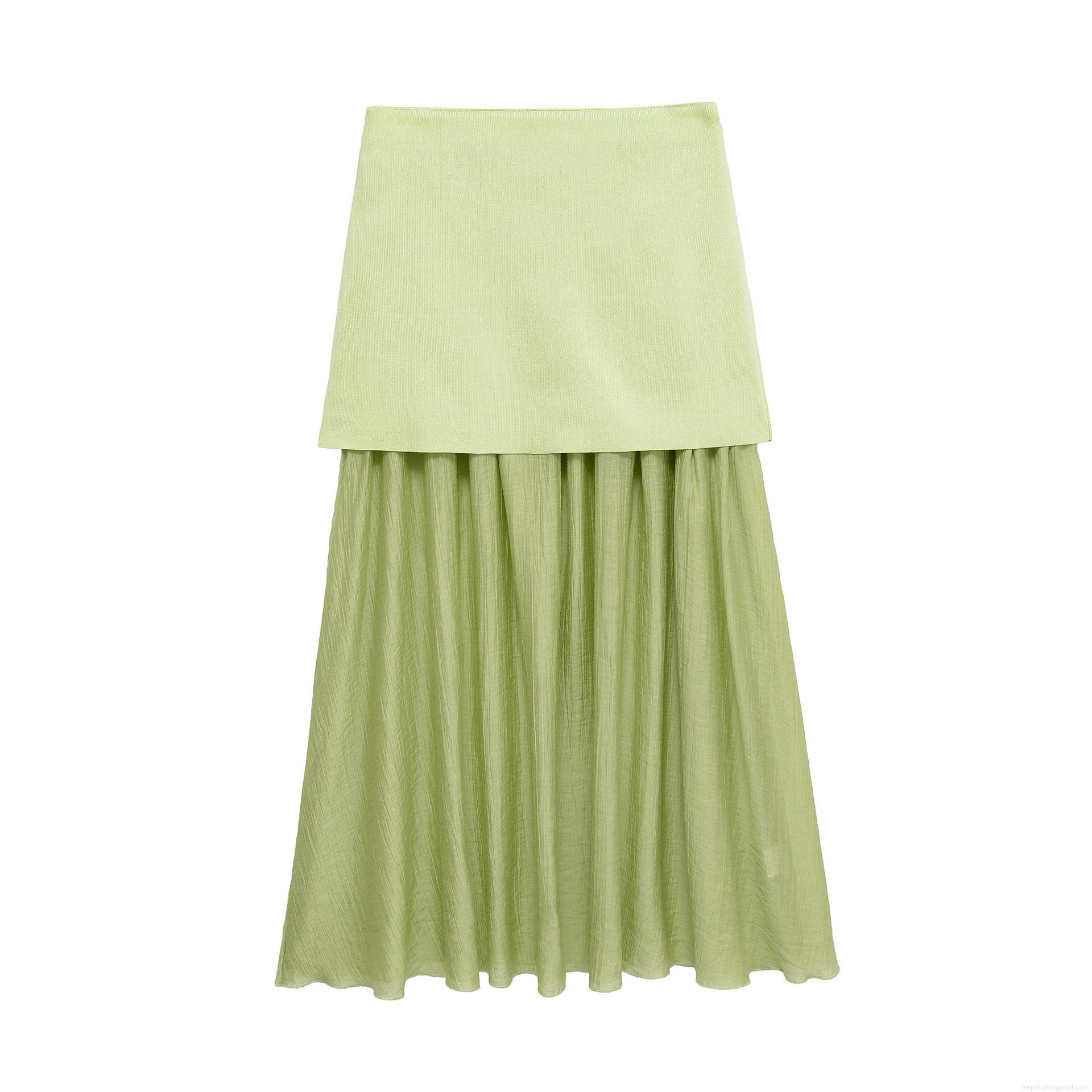 Women's Casual Elegant Knit V-Neck Vest And Pleated Patchwork Long Skirt Set With Gold Buttons Sleeveless Knitwear Waistcoat And High Waist Flowy Skirt For Women Streetwear
