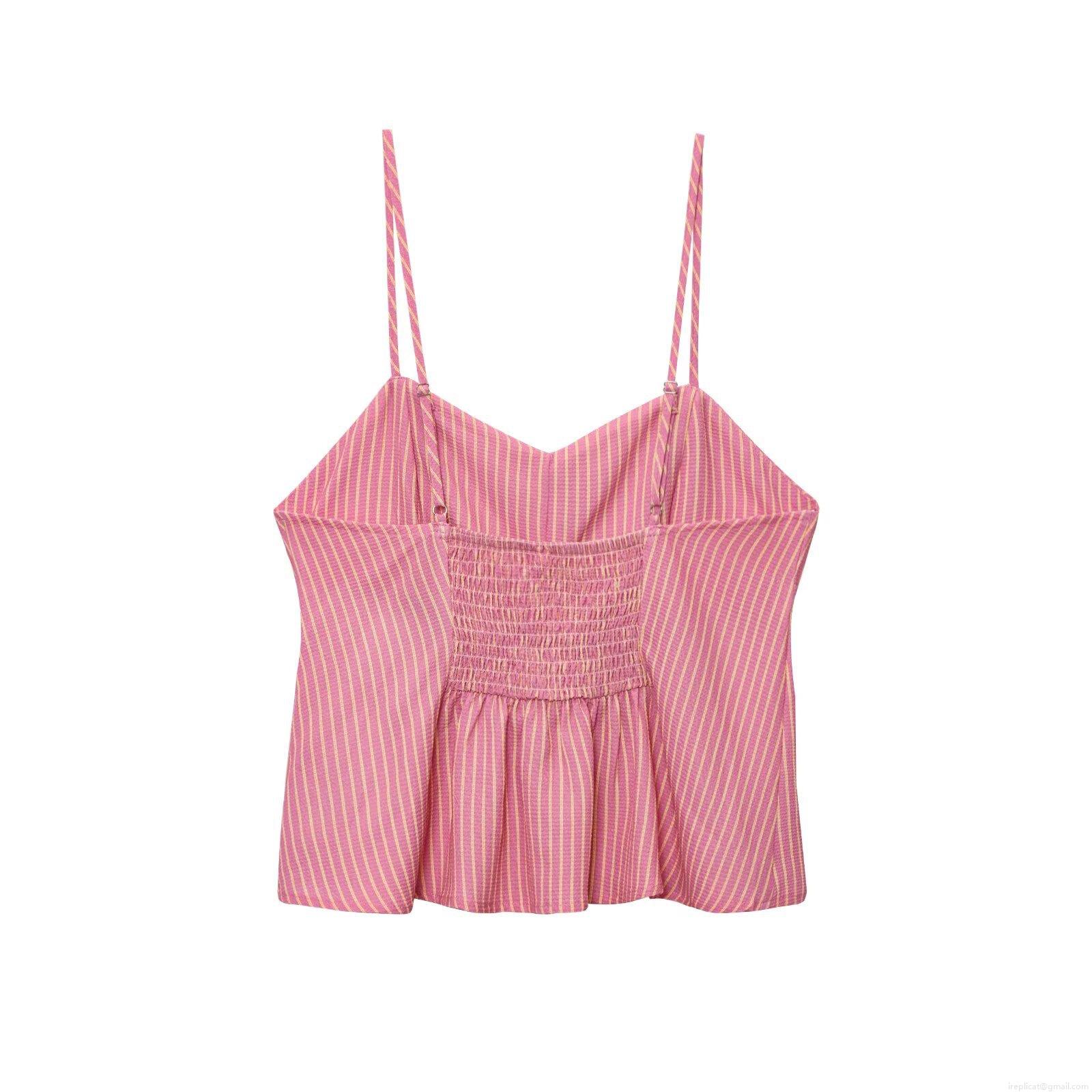 Women's Seersucker Striped Bow Tie Cami Tank Top and Wide Leg Pants Separate Piece Summer Casual Loungewear Outfit for Women Girls