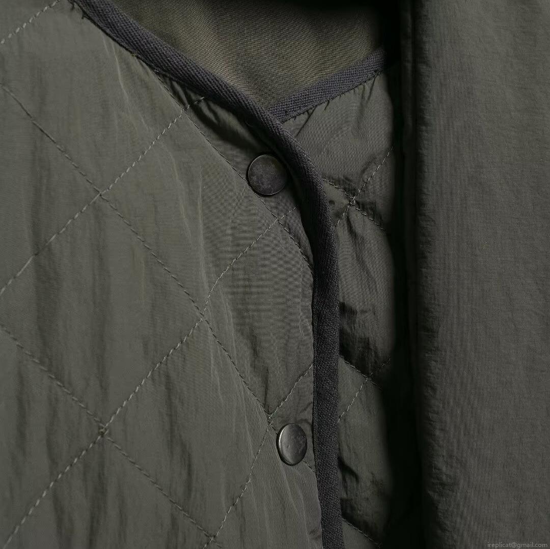 Women's Casual Loose Diamond Quilted Jacket With Matching Scarf Lightweight Polyester Puffer Coat Olive Green Solid Long Sleeve Outerwear For Autumn Winter