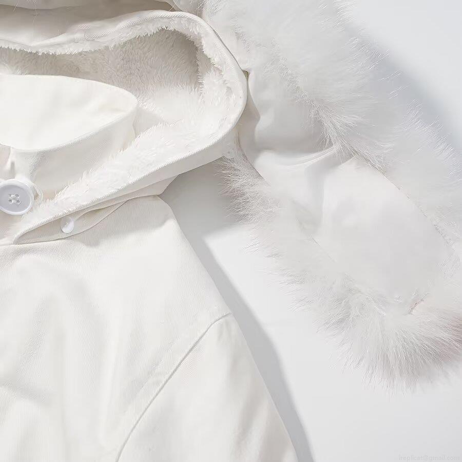 Women's Short Puffer Jacket With Detachable Faux Fur Collar Hooded Long Sleeve Zipper Pocket Solid Color Winter Warm Coat Streetwear