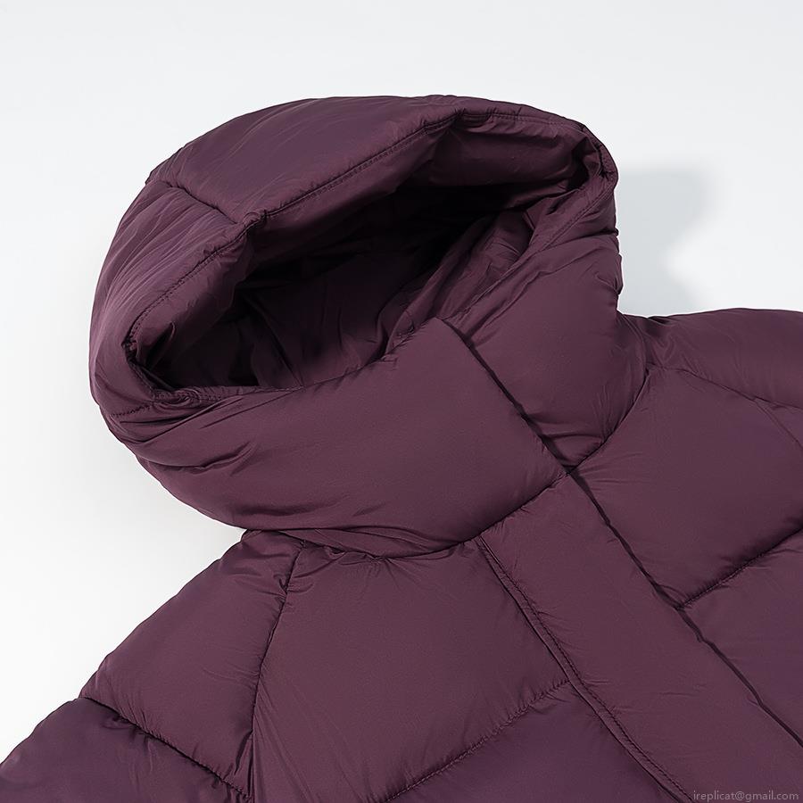 Women's Oversized Hooded Padded Jacket Polyester Quilted Thick Warm Winter Puffer Coat Solid Purple Casual Outdoor Streetwear Outerwear For Women