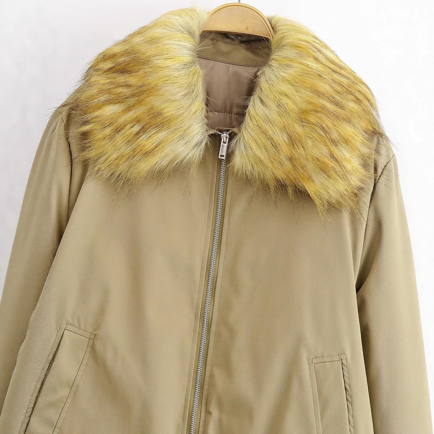 Women's Padded Puffer Jacket With Faux Fur Collar Solid Color Polyester Warm Winter Outerwear Coat With Drawstring Hem Casual Streetwear Ladies Windproof Clothing