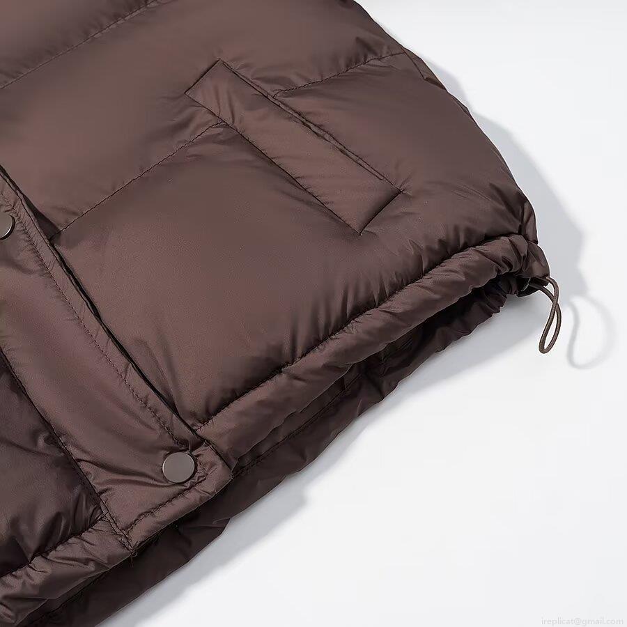 Women's Short Puffer Jacket Hooded Thickened Cotton Padded Coat Casual Winter Warm Zipper Snap Button Outerwear Solid Color For Women Daily