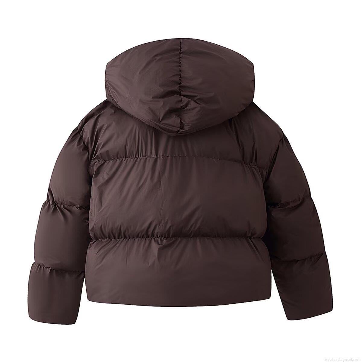 Women Winter Warm Padded Puffer Jacket With Scarf Detachable Hooded Casual Solid Color Quilted Cotton Coat For Outdoor Daily Streetwear