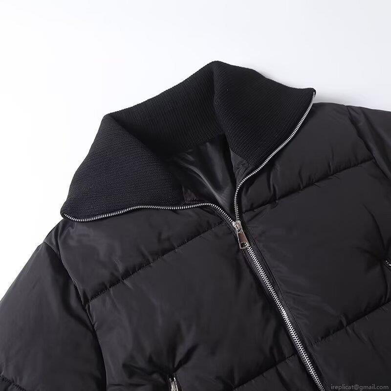 Women's Cotton-Padded Jacket Thick Ribbed Collar Zipper Padded Coat Casual Warm Winter Outerwear Women Fashion Quilted Jacket