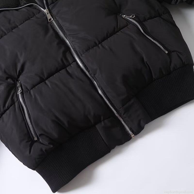 Women's Cotton-Padded Jacket Thick Ribbed Collar Zipper Padded Coat Casual Warm Winter Outerwear Women Fashion Quilted Jacket