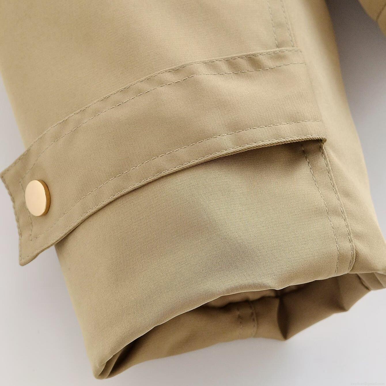 Women's Casual Hooded Parka Jacket With Faux Fur Collar Warm Polyester Padded Coat For Winter Autumn Outdoor Khaki Zip Up Windproof Outerwear