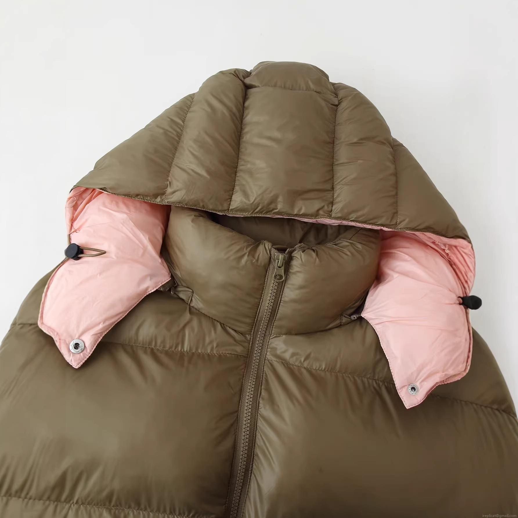 Women's Hooded Puffer Jacket Vintage Color Block Padded Coat Winter Warm Outerwear With Large Pockets Casual Zipper Quilted Jacket For Women