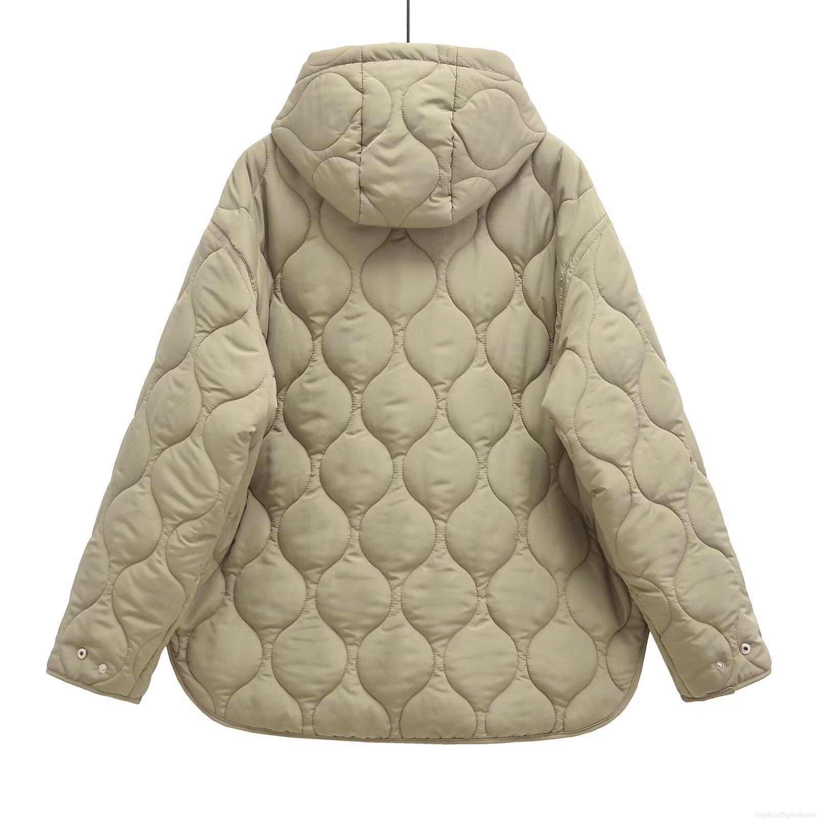 Women's Winter Hooded Onion Quilted Padded Jacket Mid-Length Polyester Cotton Filled Windproof Parka Coat with Zipper and Buttons for Streetwear Casual Warm Outerwear
