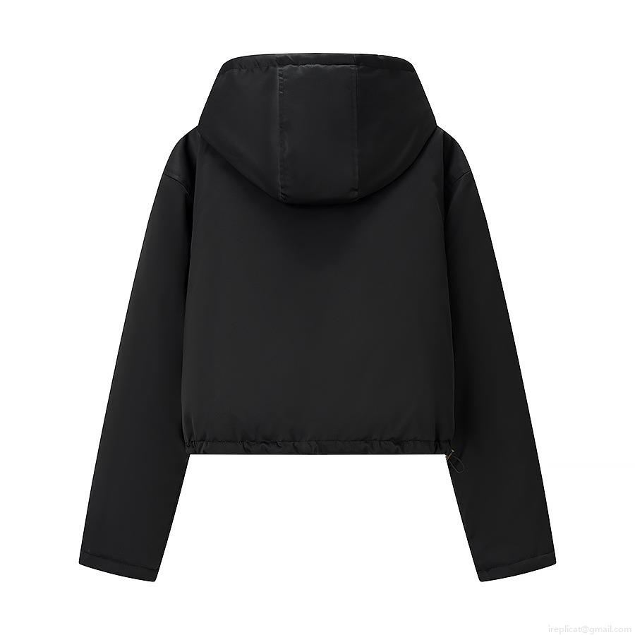 Women's Reversible Cotton Padded Jacket Hooded Checked Lining Short Coat Streetwear Solid Color Warm Outerwear With Metal Snaps For Autumn Winter