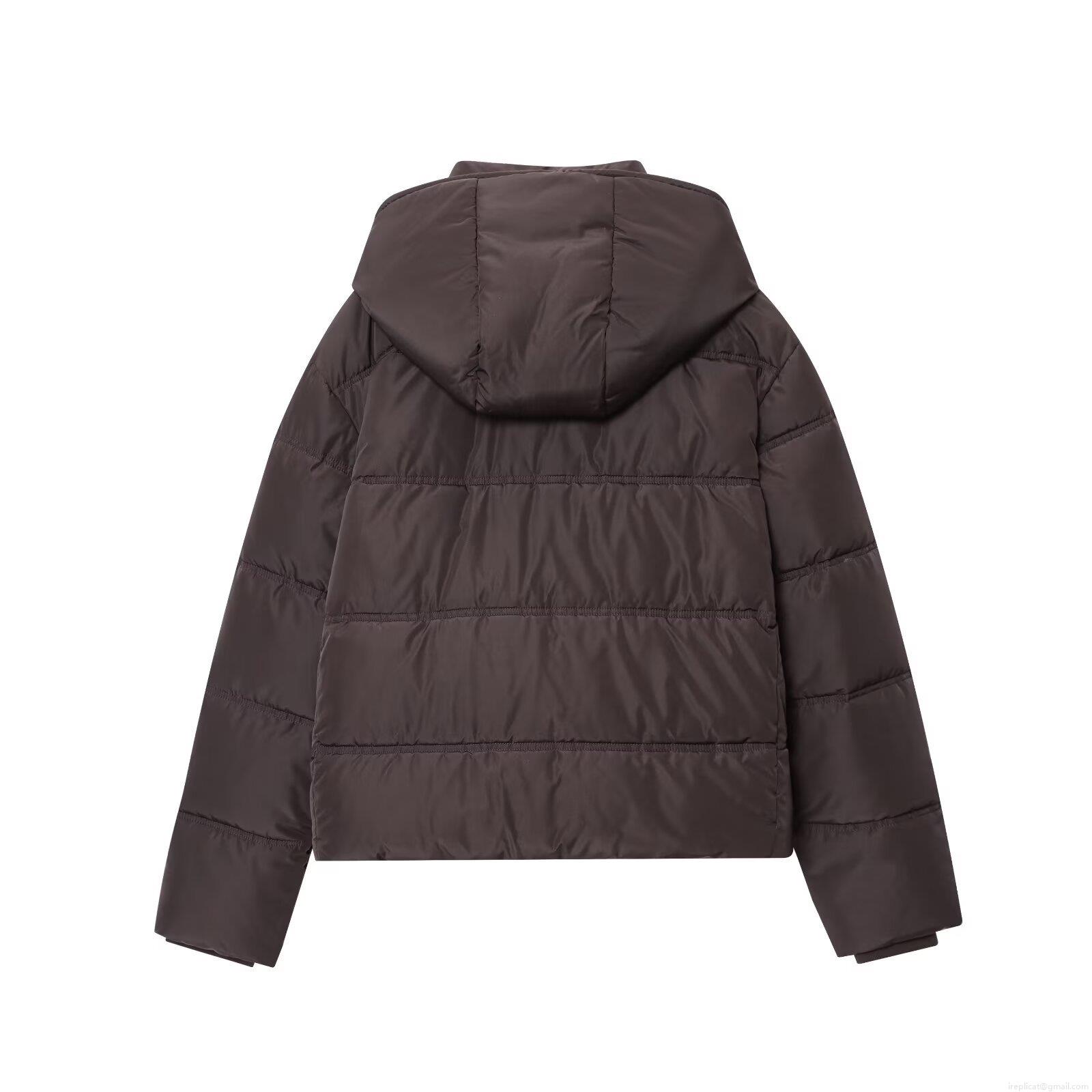 Women's Hooded Puffer Jacket Quilted Long Sleeve Zipper Padded Coat For Winter Autumn Outdoor Casual Streetwear Solid Color Warm Outerwear