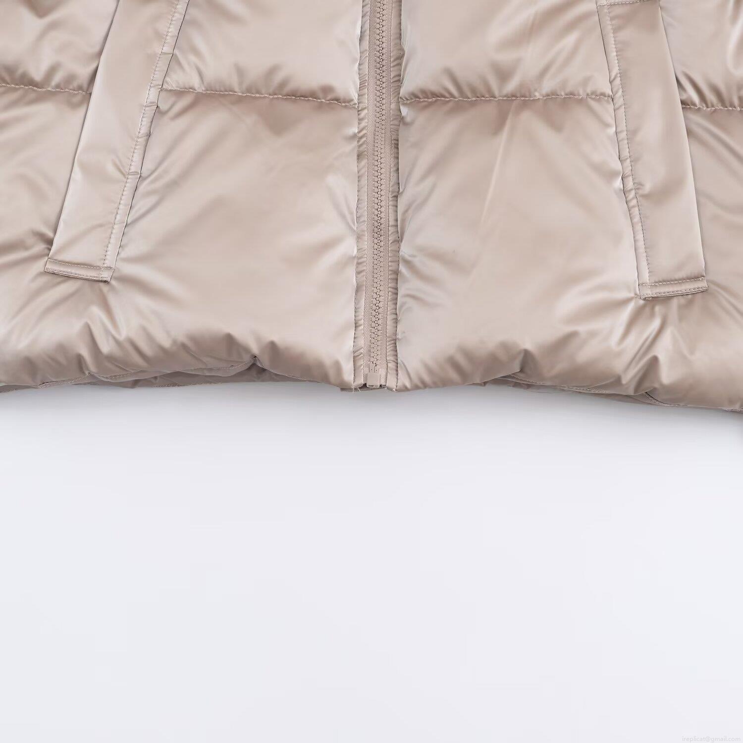 Women's Fashion Glossy Padded Jacket Water-repellent Windproof Stand Collar Winter Warm Quilted Coat Outerwear For Daily Casual Ladies