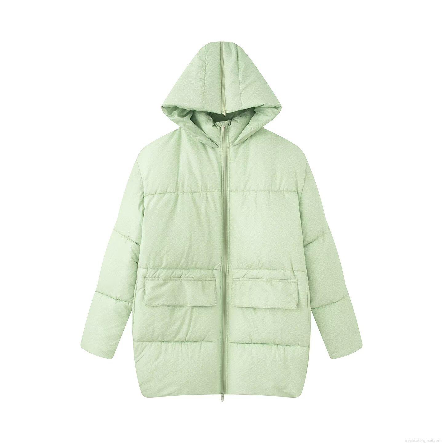 Women's Sweet Floral Hooded Puffer Jacket Warm Cotton Blend Windproof Mid-length Coat Casual Retro Bubble Sleeve Winter Outwear With Large Pockets