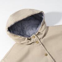 Women's Fashion Casual Hooded Padded Jacket Plaid Lining Metal Buttons Warm Autumn Winter Short Coat Outerwear