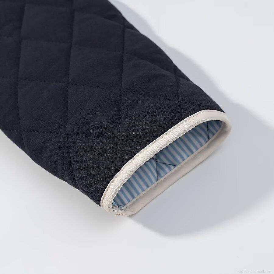 Women's Casual Round Neck Quilted Jacket Polyester Padded Coat Contrast Piping Stripe Lining Autumn Winter Loose Fit Solid Color Warm Puffer Jacket