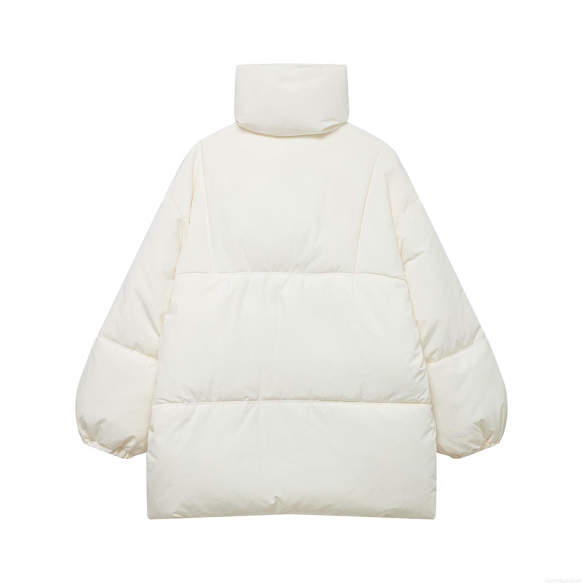 Women's Fashion Casual Puffer Jacket Stand Collar Zip Up Short Bread Coat Solid Color Quilted Outerwear For Winter Warm Daily Wear