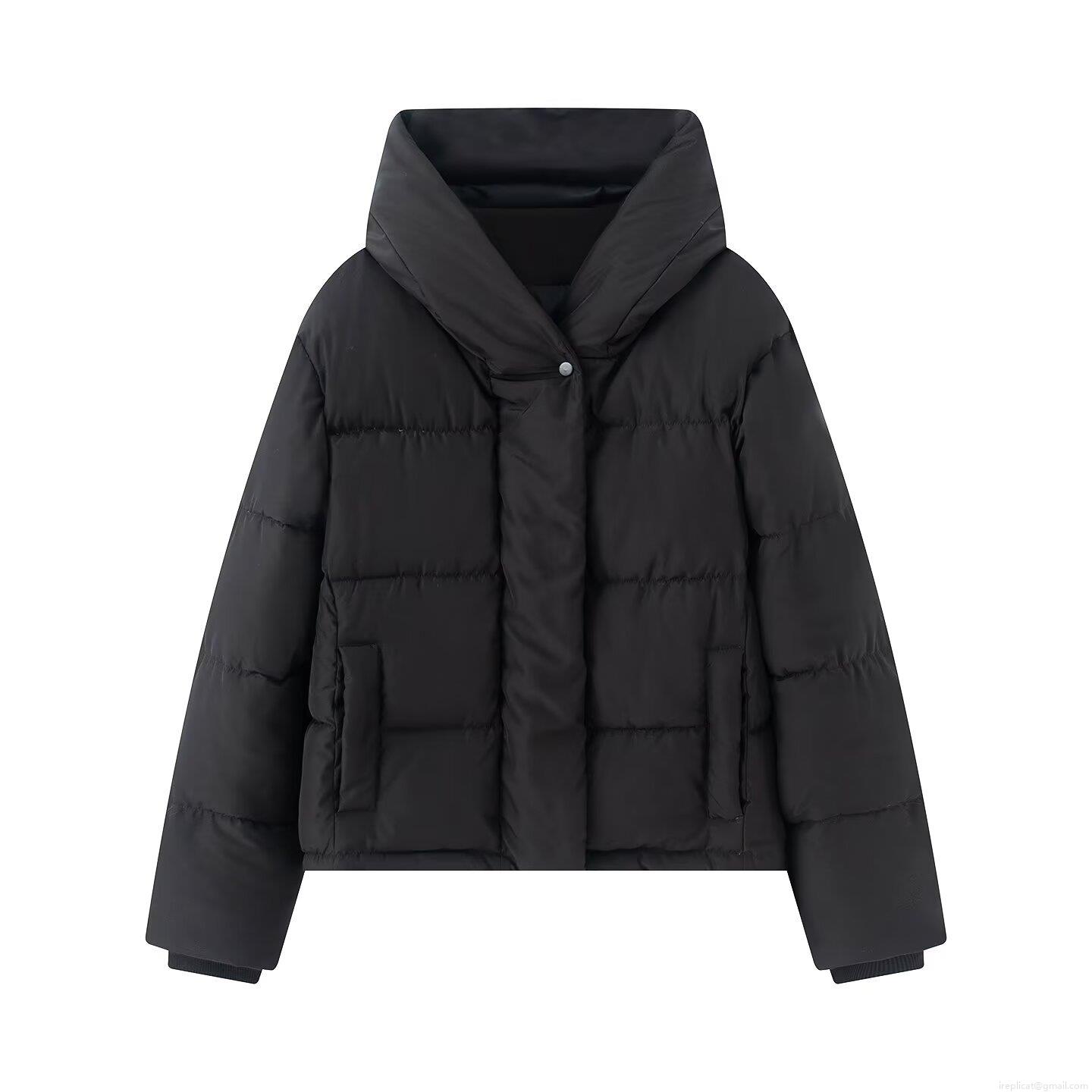 Women's Winter Puffer Jacket Hooded Thick Padded Coat Windproof Waterproof Short Outwear Loose Fashion Streetwear Casual Ladies Polyester Black Coffee Quilted Jacket