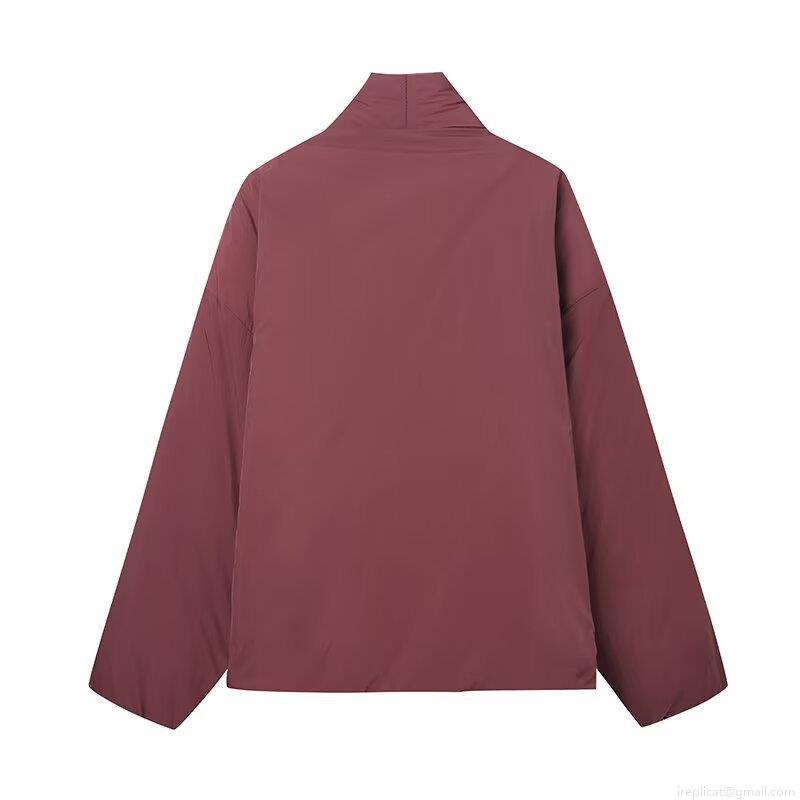 Women's Kimono Style Puffer Jacket Casual Wrap Front Tie-up Quilted Padded Outerwear Lightweight Warm Fall Winter Coat For Women Solid Color 100% Polyester