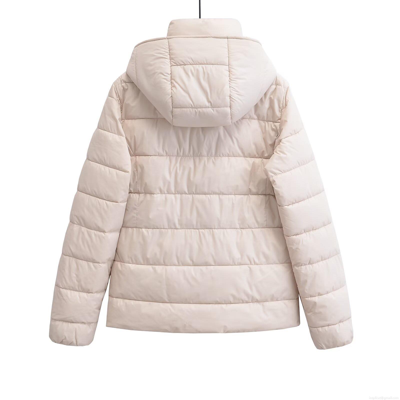 Women's Fashion Casual Quilted Hooded Padded Jacket Short Solid Color Winter Warm Cotton Outerwear For Women Daily Wear Lightweight Windproof Coat