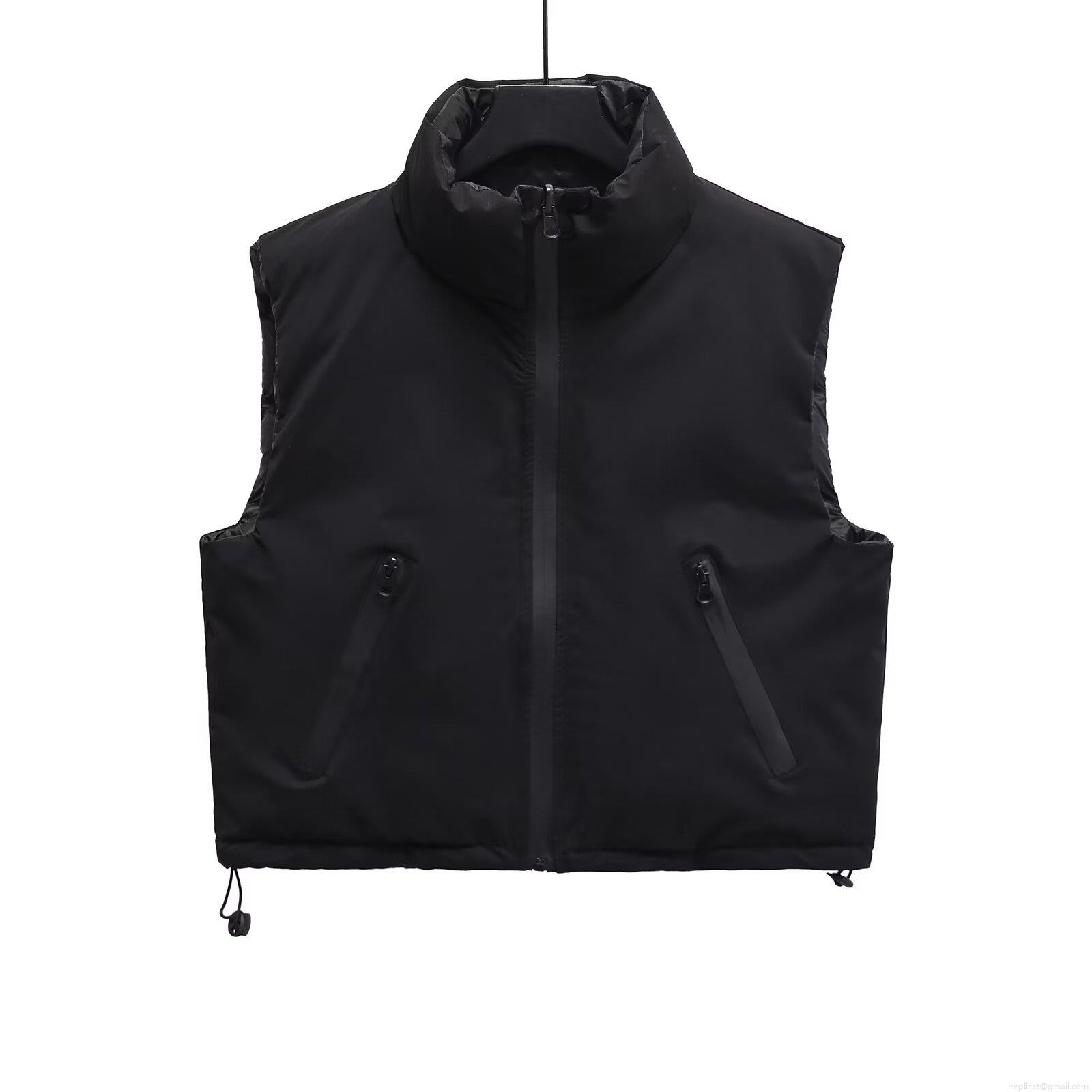 Women's Puffer Vest Polyester Stand Collar Double-Sided Wear Casual Outerwear Gilet For Autumn Winter Women Quilted Padded Waistcoat