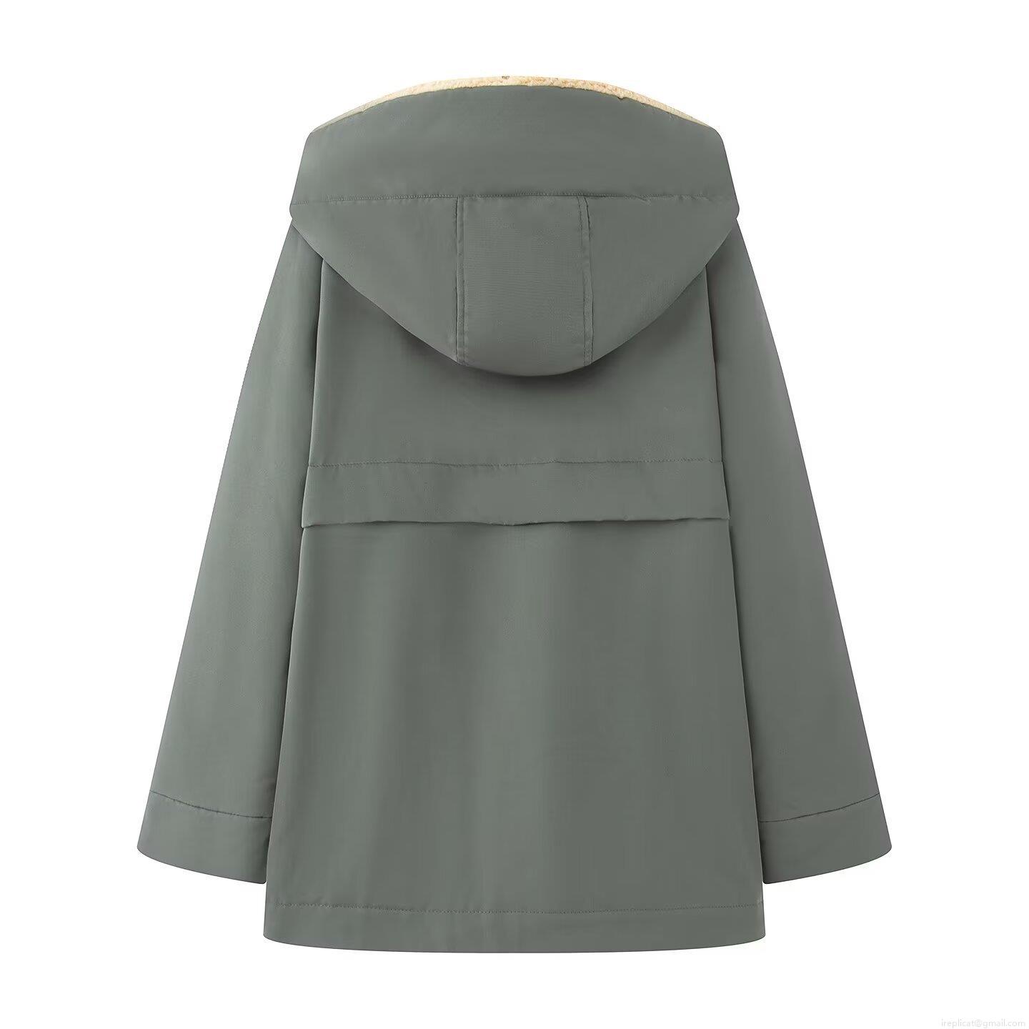 Women's Hooded Parka Jacket Sherpa Lined Fleece Warm Winter Coat With Pockets Solid Color Windproof Casual Outerwear For Women